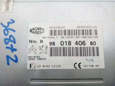 Peça sobressalente para automóvel em segunda mão sistema de áudio / rádio cd por peugeot 208 active referências oem iam 9801840680  