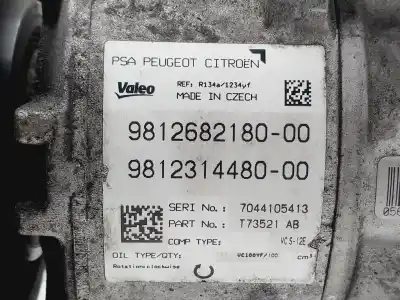 Pièce détachée automobile d'occasion compresseur de climatisation pour citroen c4 picasso live edition 131 cv / 96 kw références oem iam 9812682180  