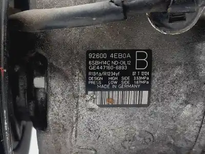 Автозапчастина б/у КОМПРЕСОР КОНДИЦИОНЕРА для RENAULT SCENIC III  Посилання на OEM IAM 926004EB0A  