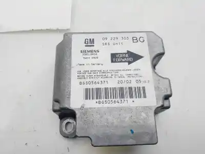Peça sobressalente para automóvel em segunda mão centralina de airbag por opel zafira a comfort referências oem iam 09229303