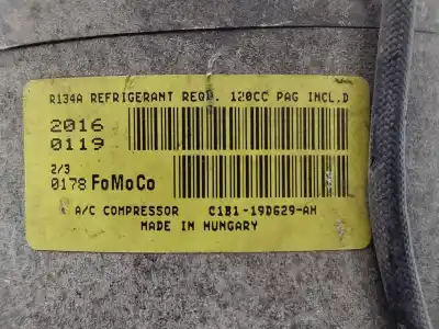 Second-hand car spare part air conditioning compressor for ford transit courier limited 101 cv / 74 kw oem iam references c1b119d629ah  