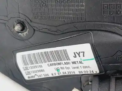 Pezzo di ricambio per auto di seconda mano retrovisore destro per opel insignia a sedán (g09) 2.0 cdti (69) riferimenti oem iam 13320193  