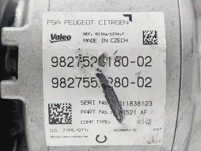 Peça sobressalente para automóvel em segunda mão Compressor De Ar Condicionado A/a A/c por PEUGEOT 5008 Allure Referências OEM IAM 9827529180  
