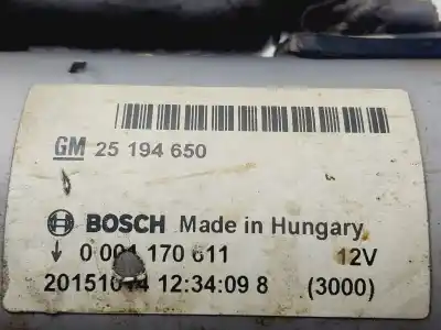 Pezzo di ricambio per auto di seconda mano motorino di avviamento per opel mokka x selective 140 cv / 103 kw riferimenti oem iam 25194650  