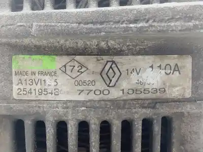 Автозапчастина б/у генератор для renault clio ii fase i (b/cbo) 1.9 d alize посилання на oem iam 7700105539  