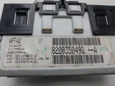 Second-hand car spare part multifunction display for renault megane ii sedán (lm0/1_) 1.5 dci (lm0f, lm0t, lm2b) oem iam references 8200350498a  