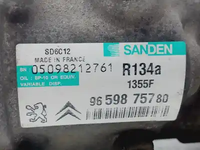 Peça sobressalente para automóvel em segunda mão compressor de ar condicionado a/a a/c por peugeot 207 confort referências oem iam 9659875780  