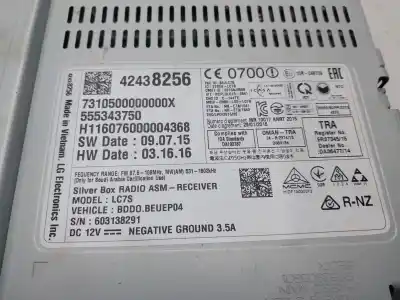 Peça sobressalente para automóvel em segunda mão SISTEMA DE ÁUDIO / RÁDIO CD por OPEL ASTRA K SPORTS TOURER (B16) 1.6 CDTI (35) Referências OEM IAM 42438256  