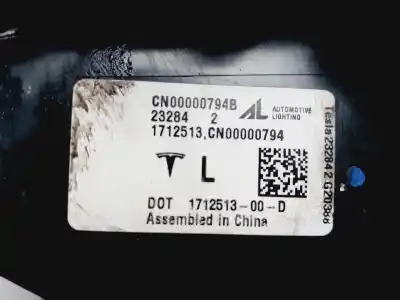 Автозапчасти б/у лампа бампера задняя левая за tesla model 3 basis rwd 325 cv / 239 kw ссылки oem iam 171251300d