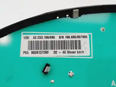 Pièce détachée automobile d'occasion compteur de vitesse tableau de bord pour peugeot 407 sw sr confort références oem iam 9658137280  