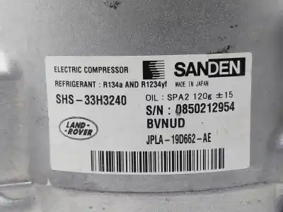 Pezzo di ricambio per auto di seconda mano COMPRESSORE ARIA CONDIZIONATA per LAND ROVER RANGE ROVER SPORT HSE Riferimenti OEM IAM JPLA190662AE  