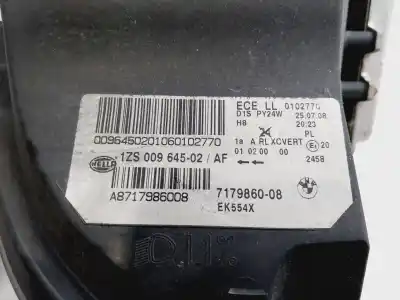 Second-hand car spare part left headlight for bmw x6 (e71) 3.0d oem iam references 7179860  
