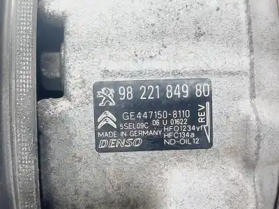 Pièce détachée automobile d'occasion COMPRESSEUR DE CLIMATISATION pour PEUGEOT 208  Références OEM IAM 9822184980  