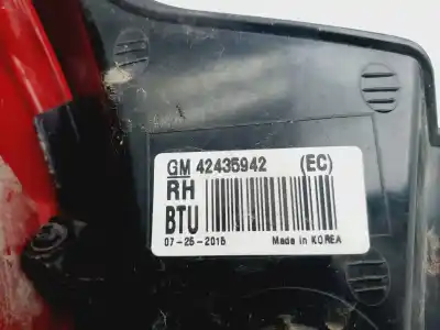 Автозапчастина б/у ПРАВИЙ ЛІХТАР для OPEL MOKKA X Selective 140 CV / 103 KW Посилання на OEM IAM 42435942  