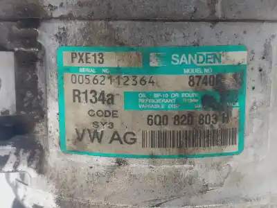 Second-hand car spare part air conditioning compressor for skoda fabia (6y2/6y3) classic oem iam references 6q0820803h  