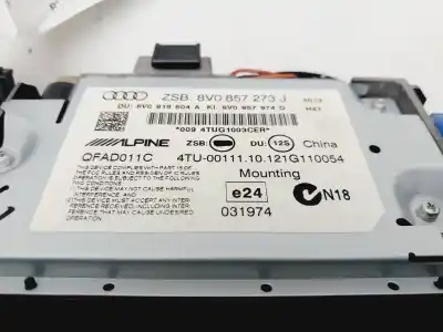 Second-hand car spare part multifunction display for audi a3 (8v) ambition oem iam references 8v0857273j  