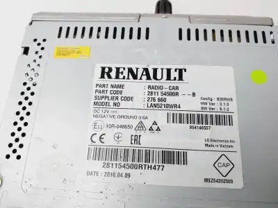 Pièce détachée automobile d'occasion écran multifonctions pour renault clio iv (bh_) 0.9 tce 90 références oem iam 281154500r  