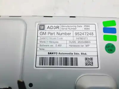 Second-hand car spare part multifunction display for opel astra j lim. selective oem iam references 95247248  