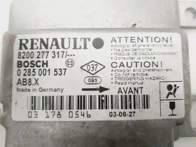 Second-hand car spare part airbag control unit for renault clio ii fase ii (b/cb0) expression oem iam references 8200277317  