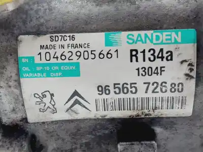 Second-hand car spare part air conditioning compressor for peugeot 407 sw sr confort oem iam references 9656572680  