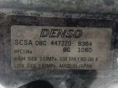 Second-hand car spare part air conditioning compressor for toyota corolla (e12) 2.0 d-4d sol sedán oem iam references 4472206364  