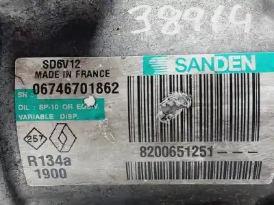 Pezzo di ricambio per auto di seconda mano compressore aria condizionata per renault clio iii expression riferimenti oem iam 8200651251  