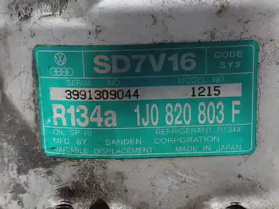Second-hand car spare part air conditioning compressor for seat cordoba berlina (6k2) stella oem iam references 1j0820803f  