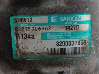 Peça sobressalente para automóvel em segunda mão compressor de ar condicionado a/a a/c por renault clio ii fase ii (b/cb0) expression referências oem iam 8200037058  
