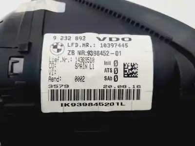 Автозапчастина б/у панель інструментів для bmw 1 (f20) 116 d посилання на oem iam 9232892   Автозапчастина б/у панель інструментів для bmw 1 (f20) 116 d посилання на oem iam 9232892