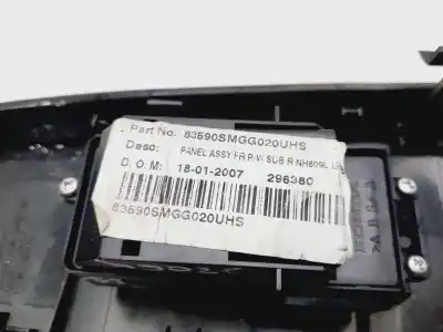 Автозапчастина б/у передній правий віконний вимикач для honda civic berlina 5 (fk) 2.2 i-ctdi comfort посилання на oem iam 83590smgg020uhs  