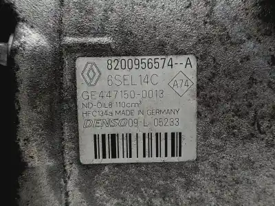 Gebrauchtes Autoersatzteil klimakompressor zum renault scénic iii (jz0/1_) 1.9 dci (jz0j, jz1j, jz1k, jz1s) oem-iam-referenzen 8200956574a  