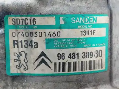 Second-hand car spare part air conditioning compressor for peugeot 407 st confort oem iam references 9648138980  