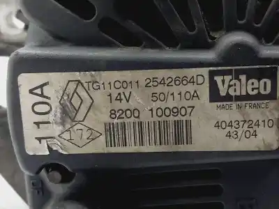 Second-hand car spare part alternator for renault clio ii fase ii (b/cb0) confort expression oem iam references 8200100907  