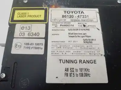 Tweedehands auto-onderdeel audiosysteem / radio-cd voor toyota prius (nhw30) eco oem iam-referenties 8612047331  