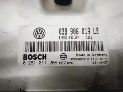 Peça sobressalente para automóvel em segunda mão centralina de motor uce por volkswagen polo (9n1) highline referências oem iam 038906019lb