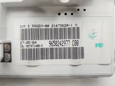 Second-hand car spare part multifunction display for peugeot 206 berlina xt oem iam references 9650242977  