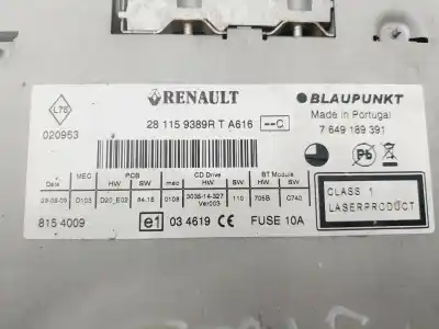 Gebrauchtes Autoersatzteil audiosystem / radio-cd zum renault scénic iii (jz0/1_) 1.9 dci (jz0j, jz1j, jz1k, jz1s) oem-iam-referenzen 281159389r