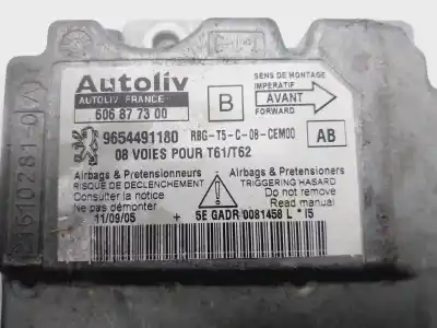 Автозапчастина б/у блок управління подушками безпеки для peugeot 307 break/sw (s2) sw 90 cv / 66 kw посилання на oem iam 9654491180  