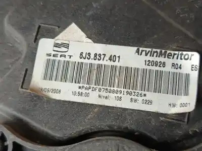 Peça sobressalente para automóvel em segunda mão elevador de vidros dianteira esquerda por seat ibiza iv sc (6j1, 6p5) 1.4 referências oem iam 6j3837401