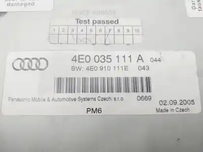 Second-hand car spare part audio system / radio cd for audi a8 (4e2) 4.2 quattro oem iam references 4e0035111a
