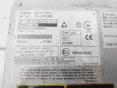 Peça sobressalente para automóvel em segunda mão sistema de áudio / rádio cd por toyota prius (nhw30) plug-in hybrid advance referências oem iam 8614047090  