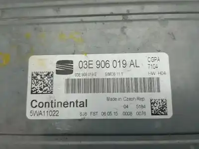Piesă de schimb auto la mâna a doua Unitate De Control Motor Ecu pentru SEAT IBIZA IV (6J5, 6P1) 1.2 Referințe OEM IAM 03E906019AL  