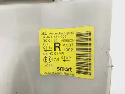Pezzo di ricambio per auto di seconda mano faro anteriore destro per smart cabrio pure riferimenti oem iam 0301169202  