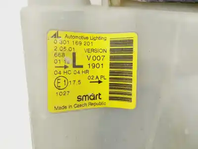 Peça sobressalente para automóvel em segunda mão farol / farolim esquerdo por smart cabrio pure referências oem iam 0301169201  