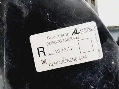 Peça sobressalente para automóvel em segunda mão farolim traseiro direito por renault captur zen referências oem iam 265506738r  