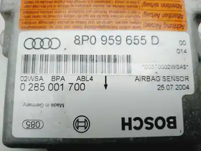 Second-hand car spare part airbag control unit for audi a3 (8p) 1.9 tdi ambiente oem iam references 8p0959655d  