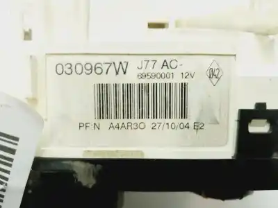 Peça sobressalente para automóvel em segunda mão comando de sofagem (chauffage / ar condicionado)  por renault modus confort dynamique 98 cv / 72 kw referências oem iam 69597003  