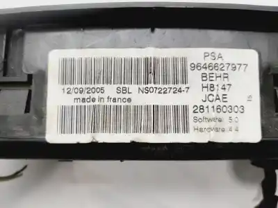 Автозапчастина б/у клімат-контроль для peugeot 307 break/sw (s2) sw pack 109 cv / 80 kw посилання на oem iam 9646627977  