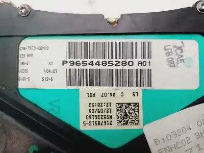 Автозапчастина б/у панель інструментів для peugeot 307 break/sw (s2) sw pack 109 cv / 80 kw посилання на oem iam 9654485280