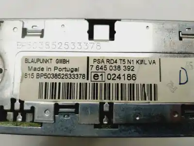 Автозапчастина б/у аудіо система / радіо cd для peugeot 307 break/sw (s2) sw pack 109 cv / 80 kw посилання на oem iam 9650711477